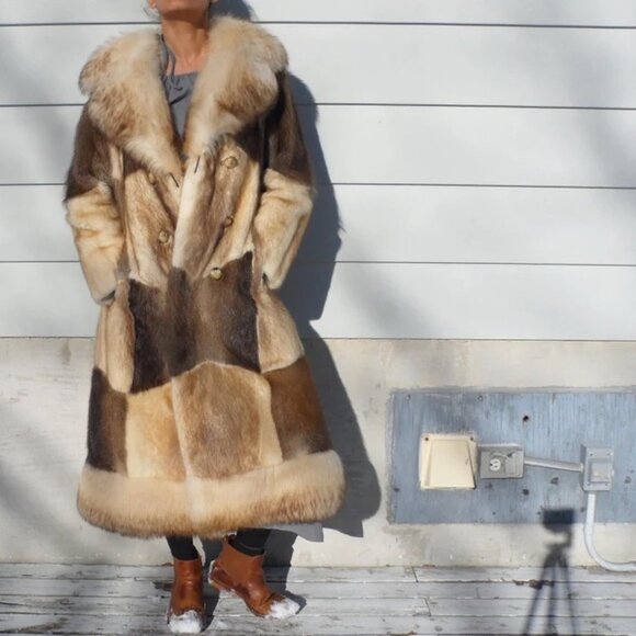 Fox + Muskrat + Mink Fur Coat - Picture 8 of 10